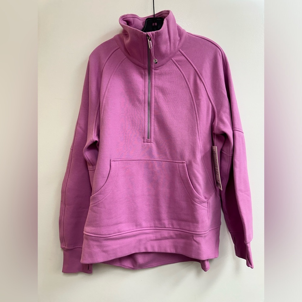 LuluLemon Lululemon Scuba Oversized Funnel-Neck Half Zip in Dahlia Mauve